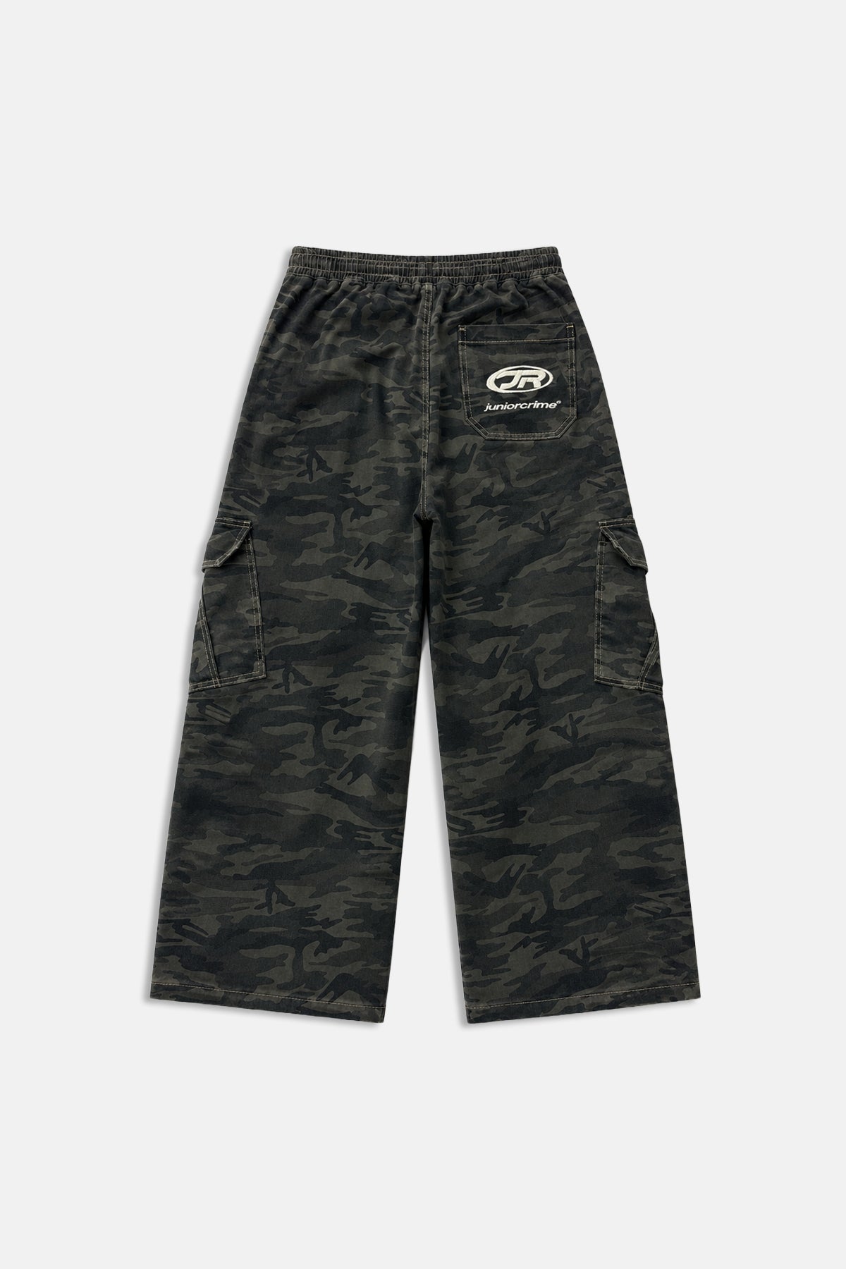 JR Logo Koyu Kamuflaj Low Waist Pantolon