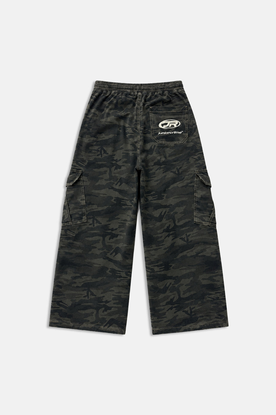 JR Logo Koyu Kamuflaj Low Waist Pantolon
