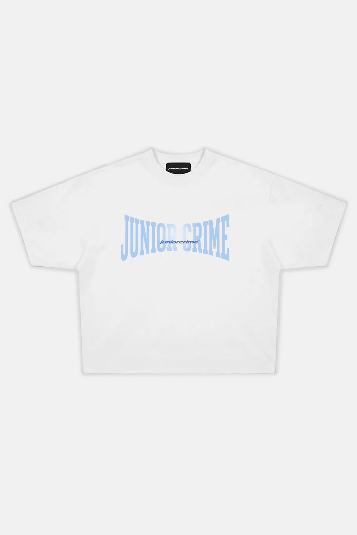 JR Elliptic Baskılı Beyaz Boxy Fit Oversize Tshirt