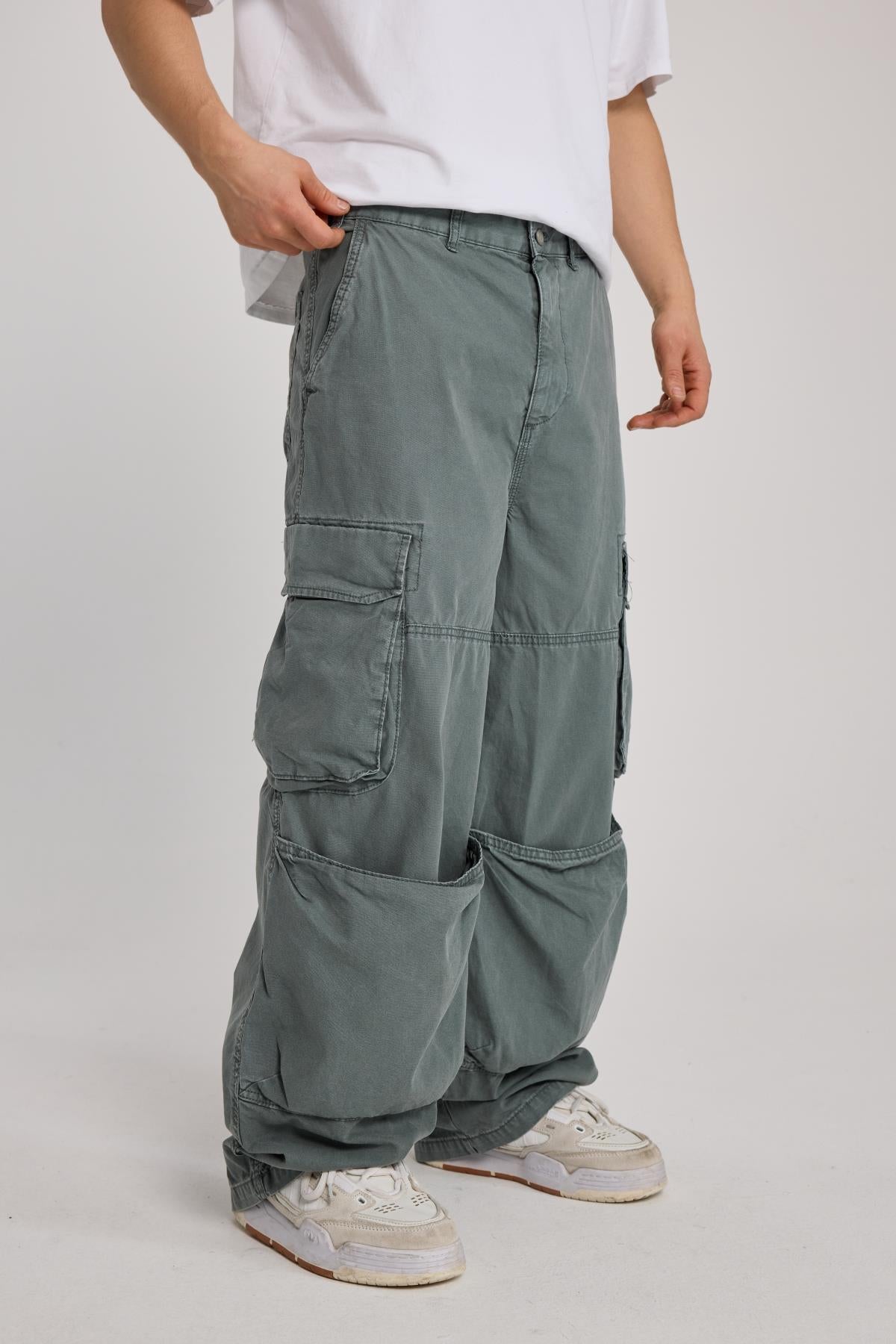 Kanguru Cep Detay Baggy Pantolon