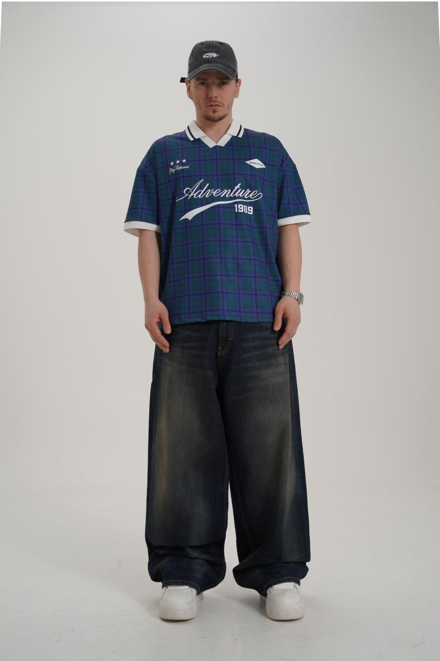 Adventure Baskılı Mavi Oversize Forma Tshirt PM01 26Y282