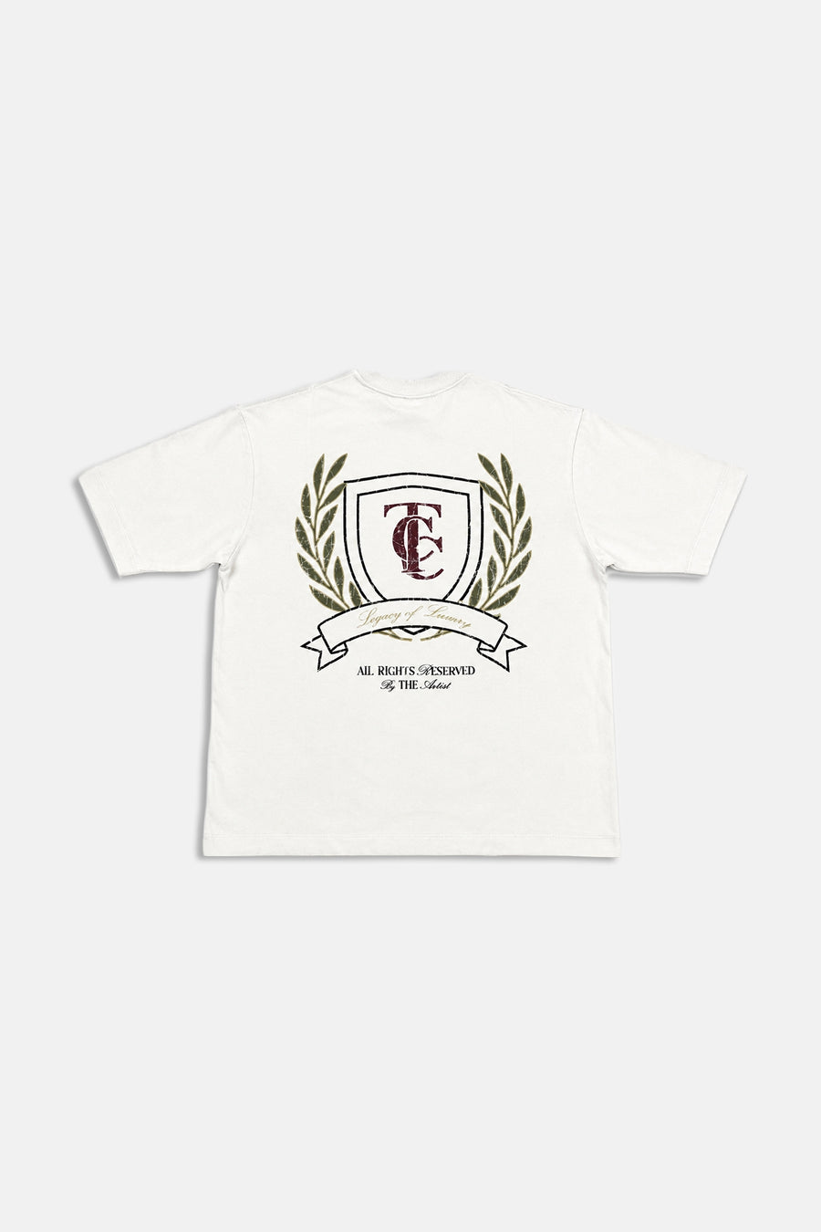 TCC Baskılı Bej Oversize Tshirt
