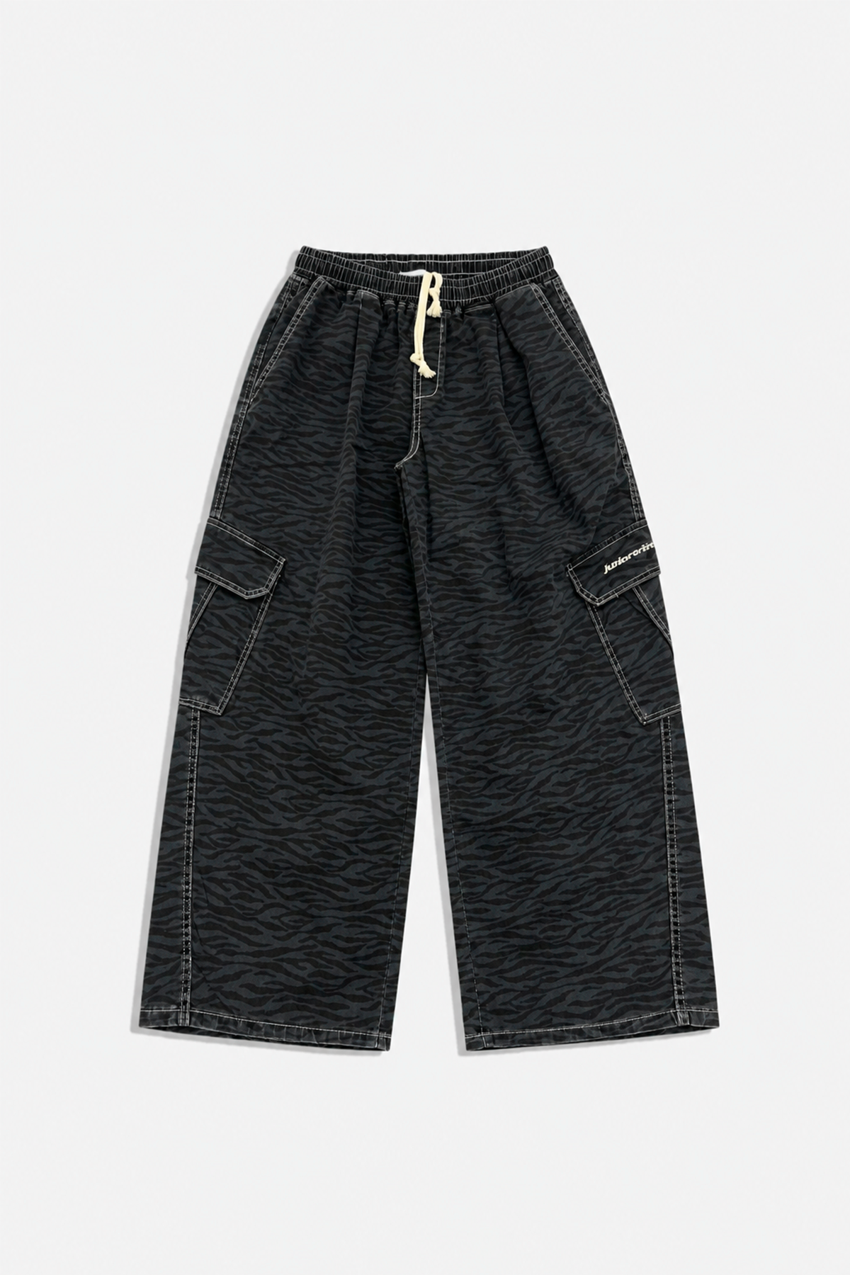 JR Zebra Desenli Low Waist Pantolon