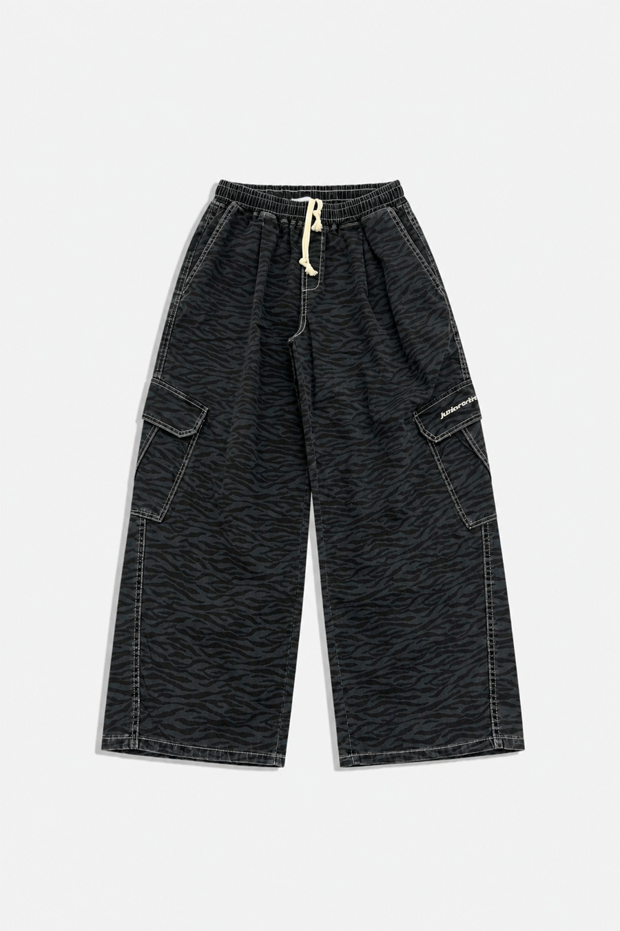 JR Zebra Desenli Low Waist Pantolon