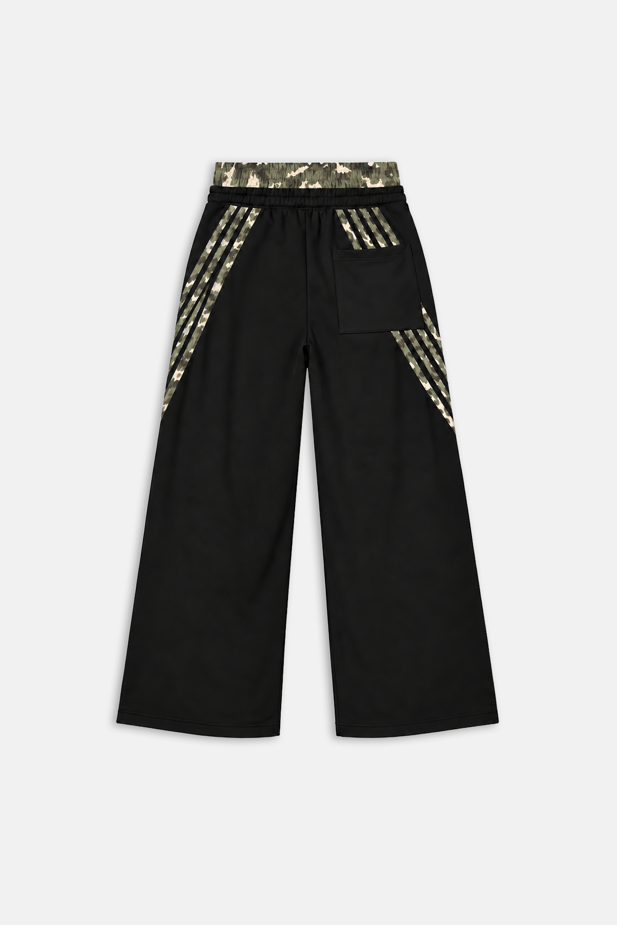 Camo Şerit Detay Siyah Baggy Eşofman MHL01