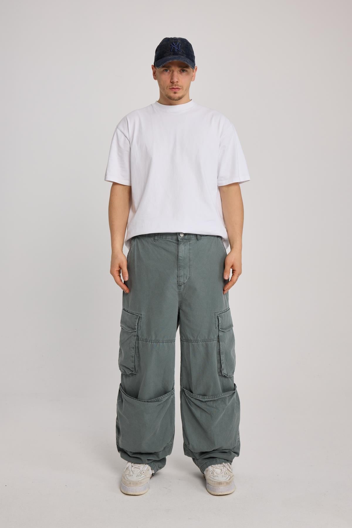 Kanguru Cep Detay Baggy Pantolon