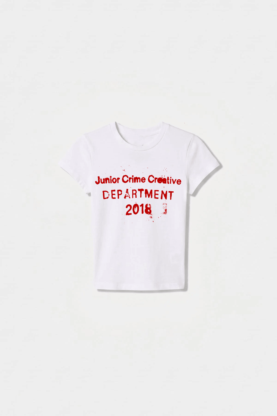 JR Kırmızı Creative Baskılı Krem Kadın Fit Top