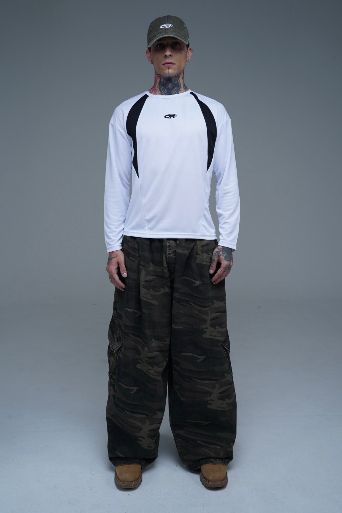 JR Camo Desen Low Waist Baggy Pantolon