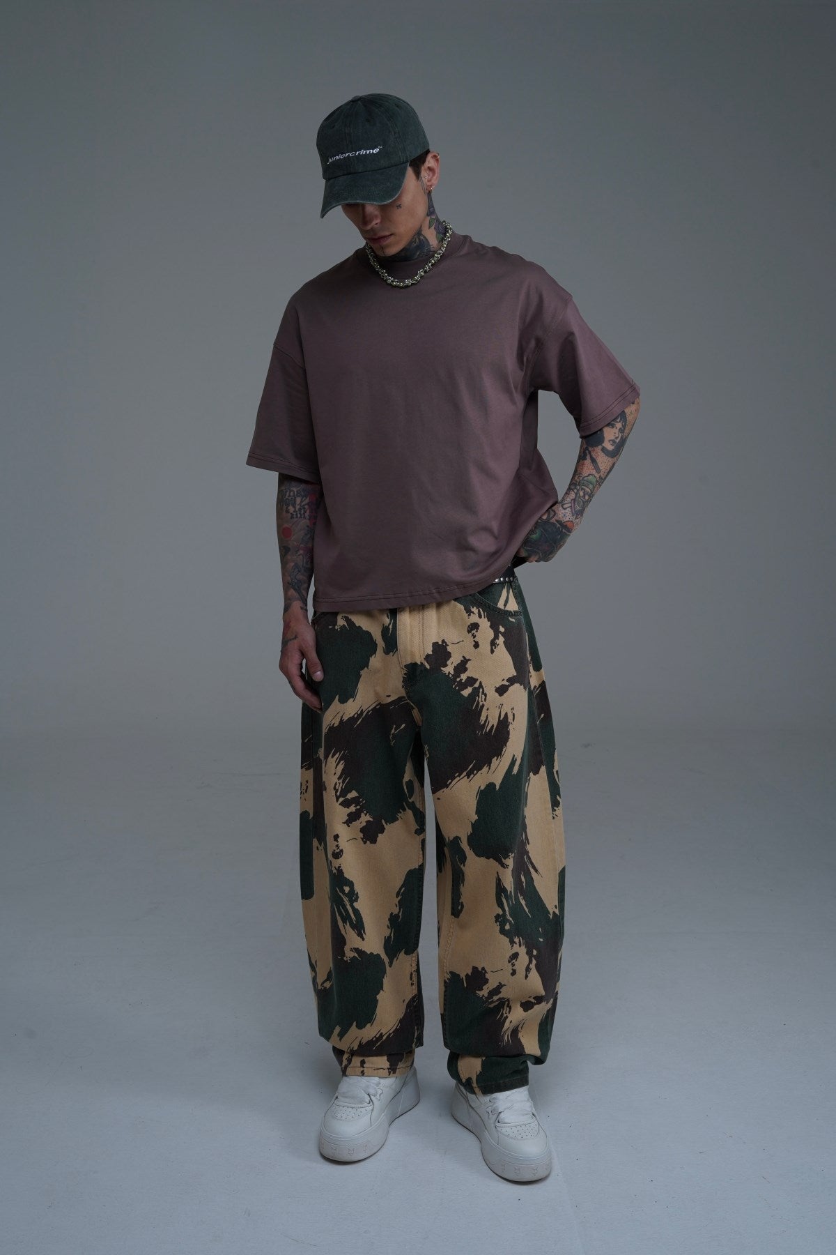 Kamuflaj Desenli Baggy Jean Pantolon CT01 6667 Joker