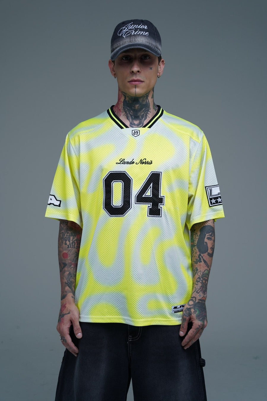 Patch Detay Neon Oversize Forma Tshirt