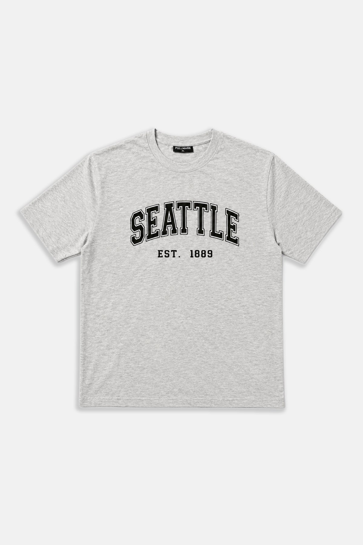 Seattle Nakışlı Gri Oversize Tshirt