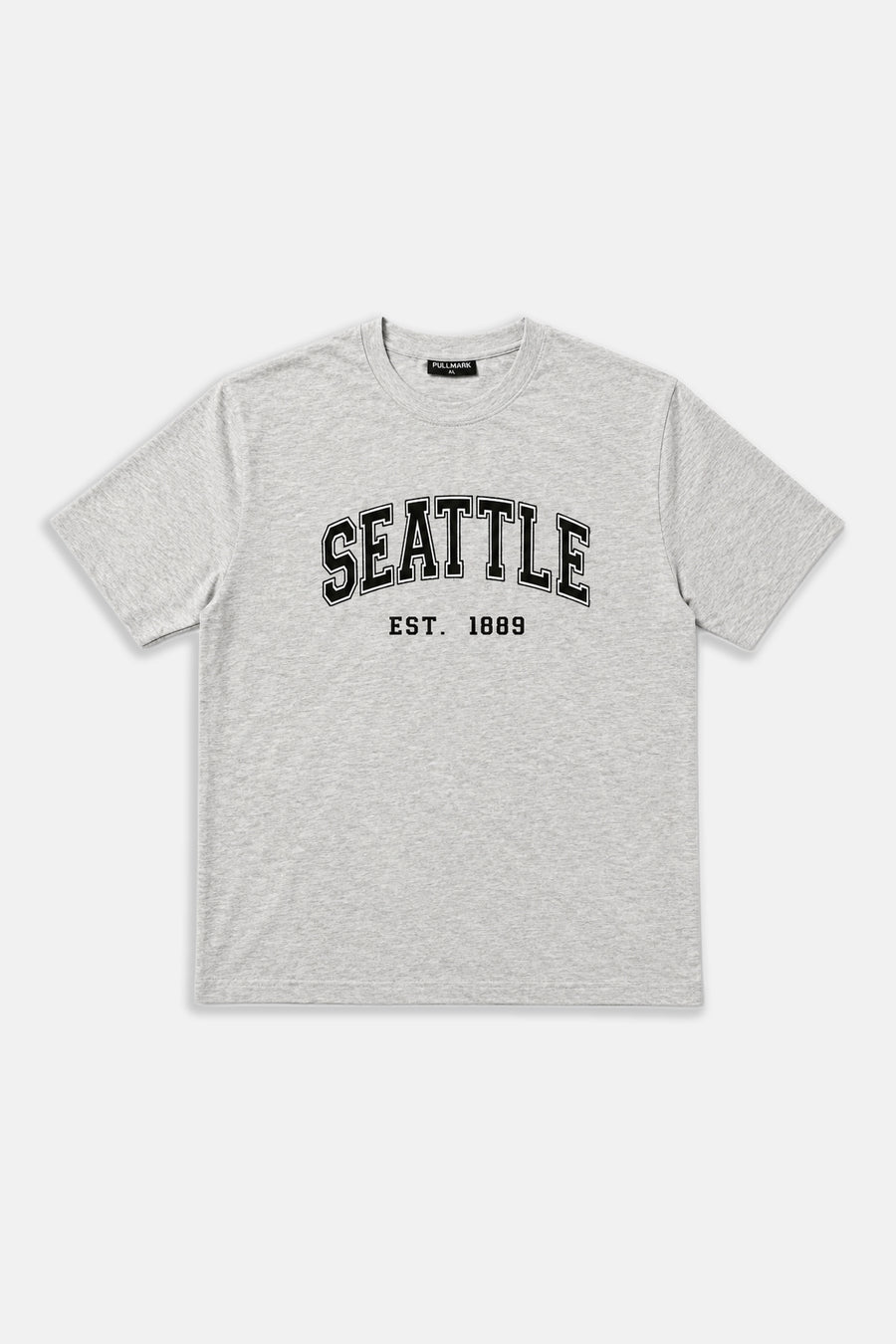 Seattle Nakışlı Gri Oversize Tshirt
