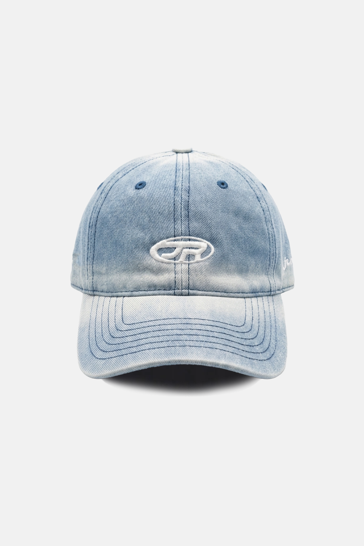 JR Logo Yıkama Efektli Mavi Cap