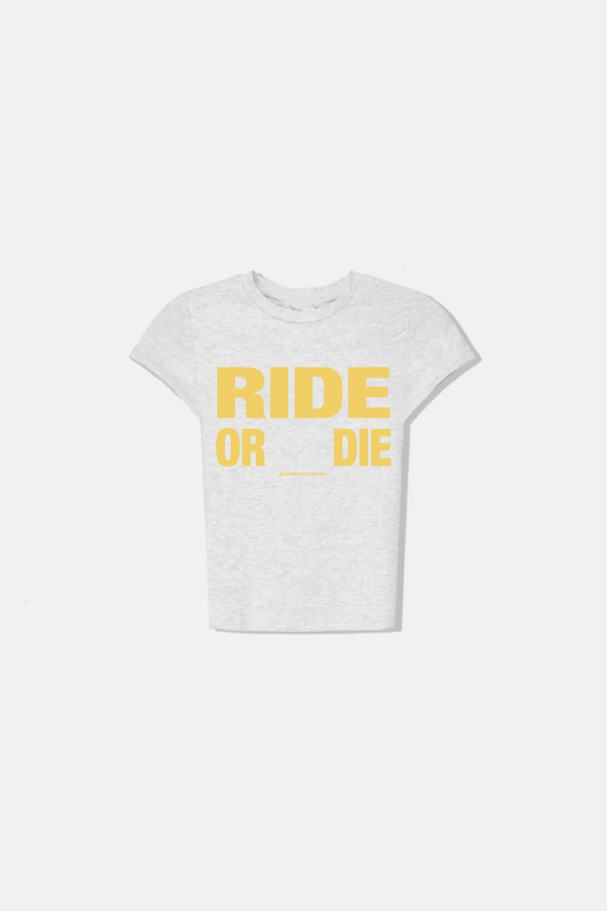 JR Ride Baskılı Gri Kadın Fit Top