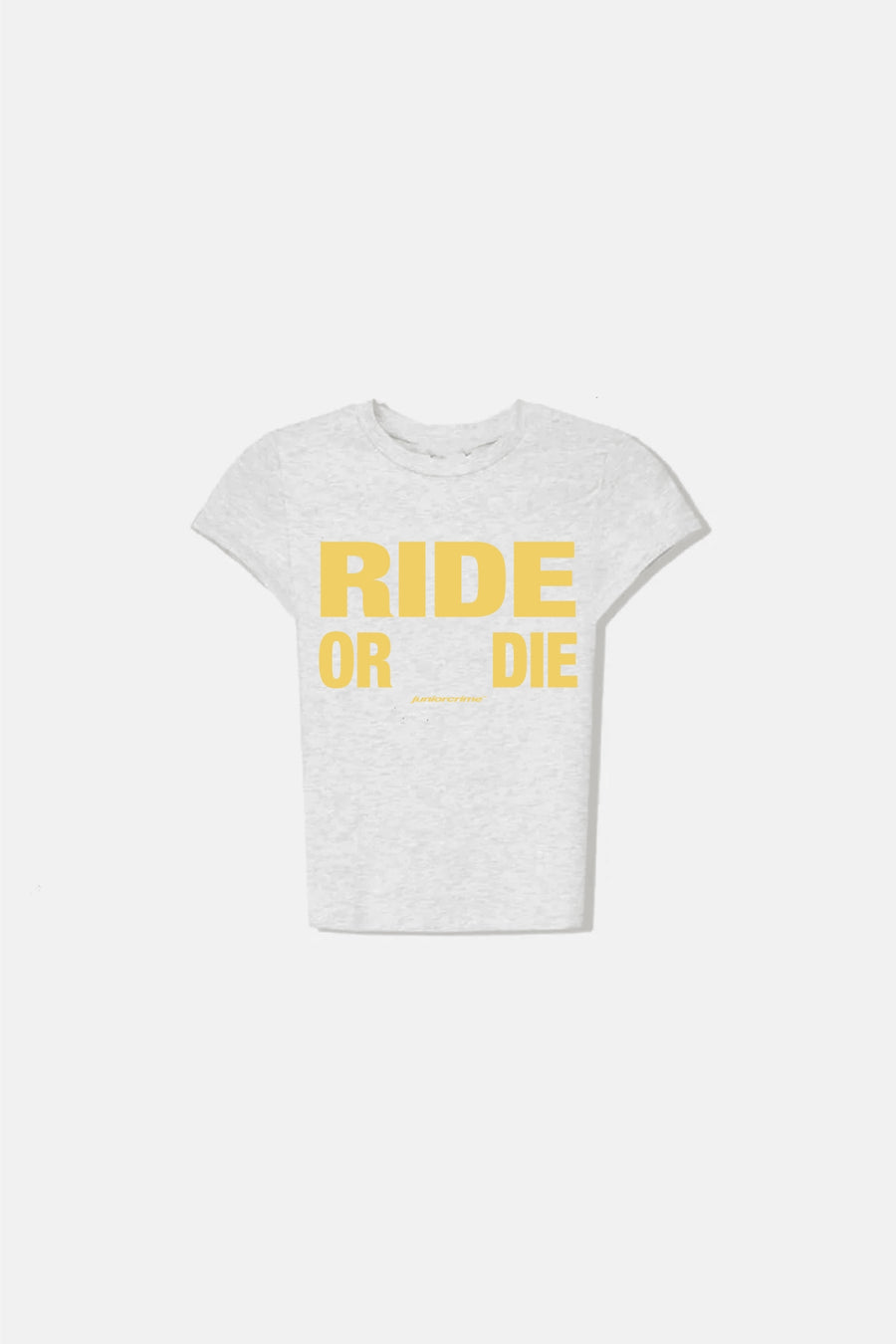 JR Ride Baskılı Gri Kadın Fit Top