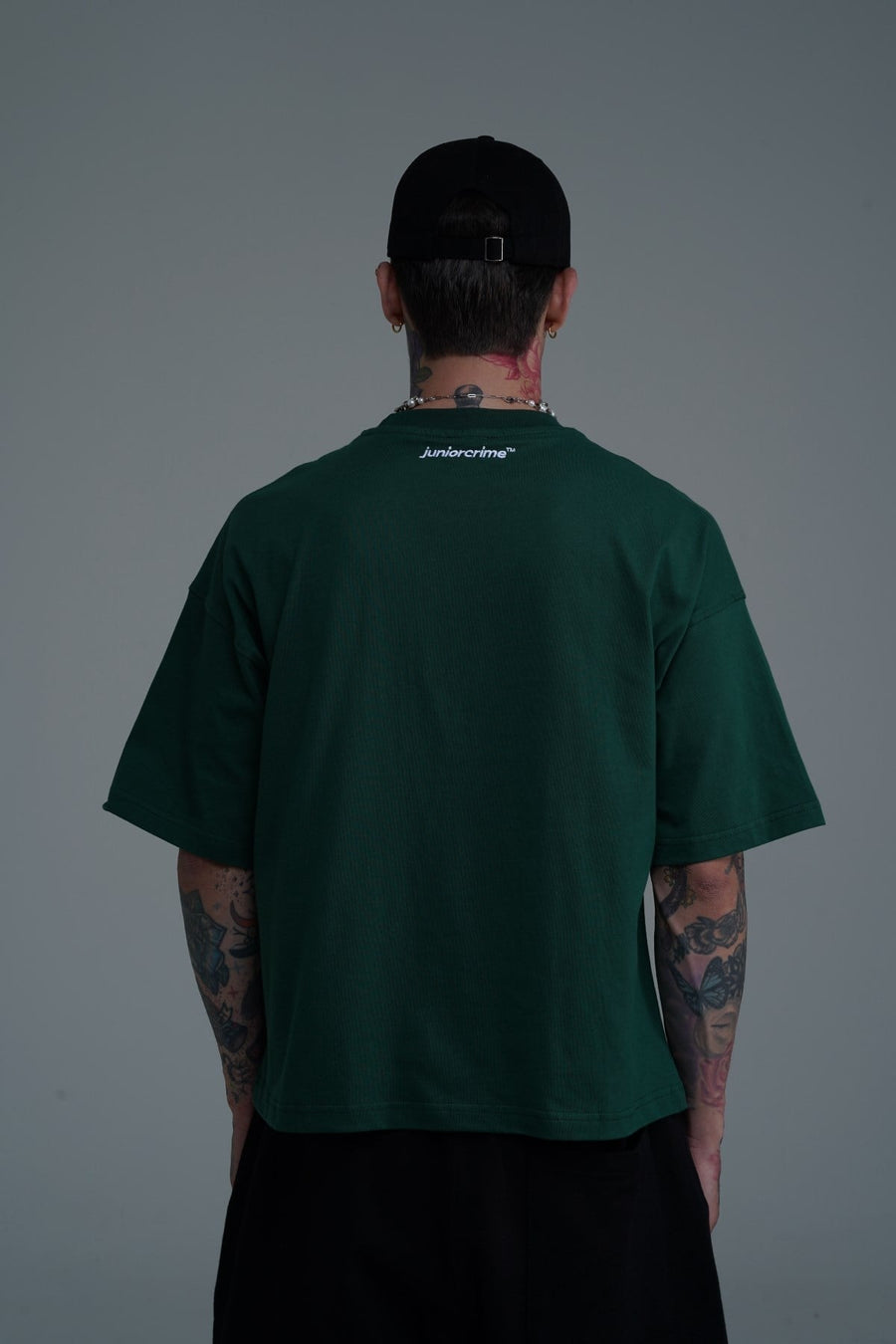 JR Yeşil Boxy Fit Basic Oversize Tshirt