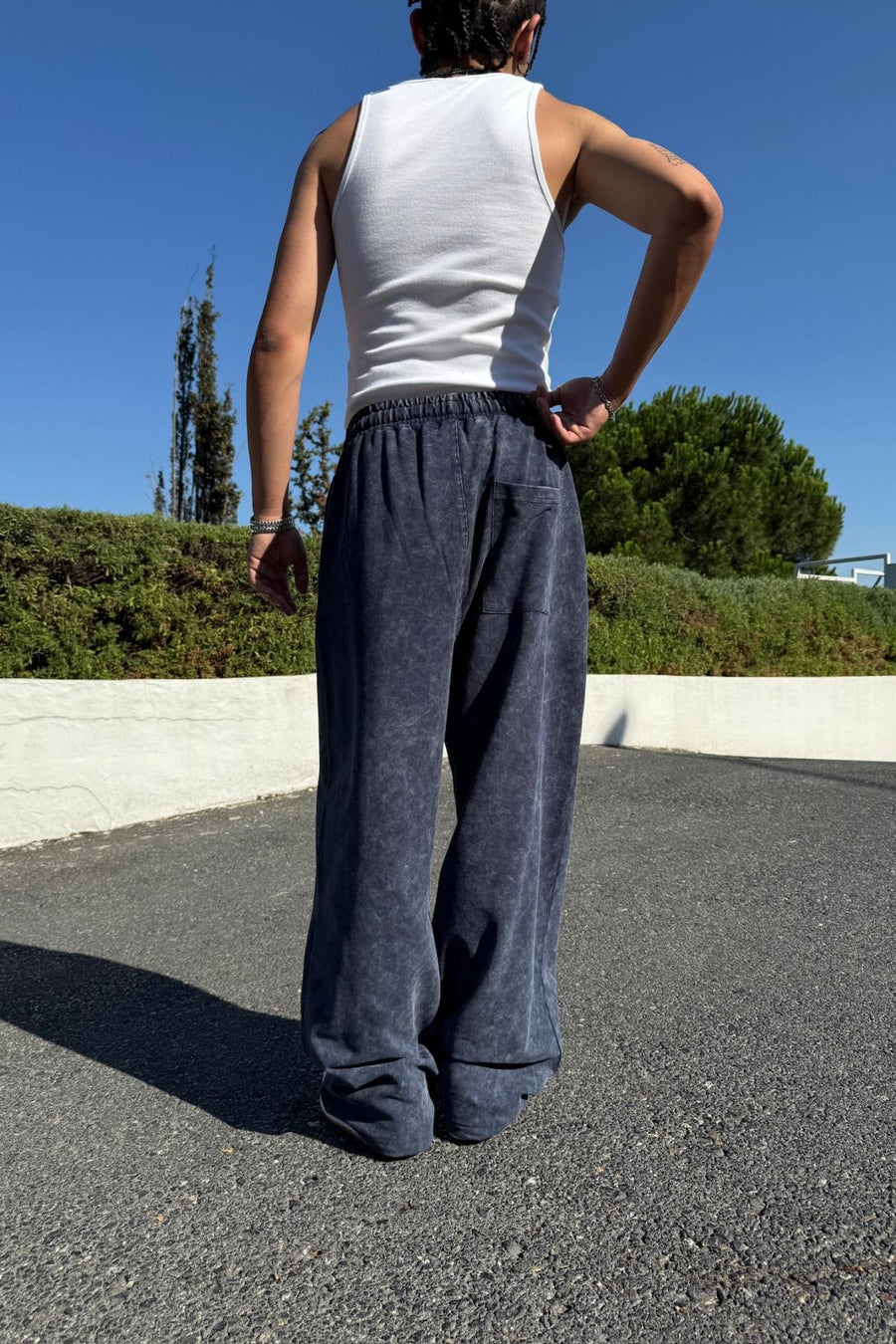 Acid Wash Parlament Mavi Baggy Eşofman JC01 25Y202