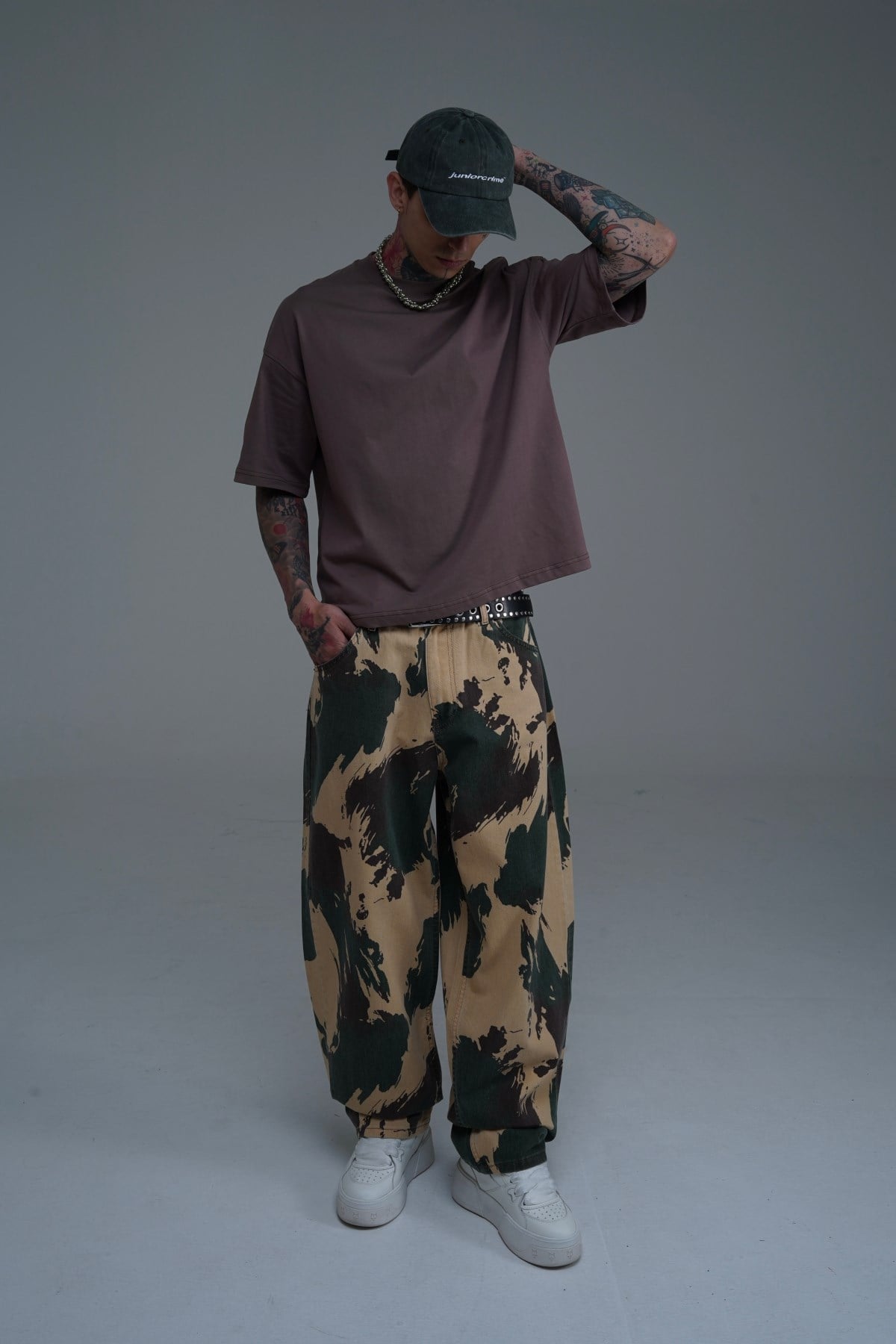 Kamuflaj Desenli Baggy Jean Pantolon CT01 6667 Joker