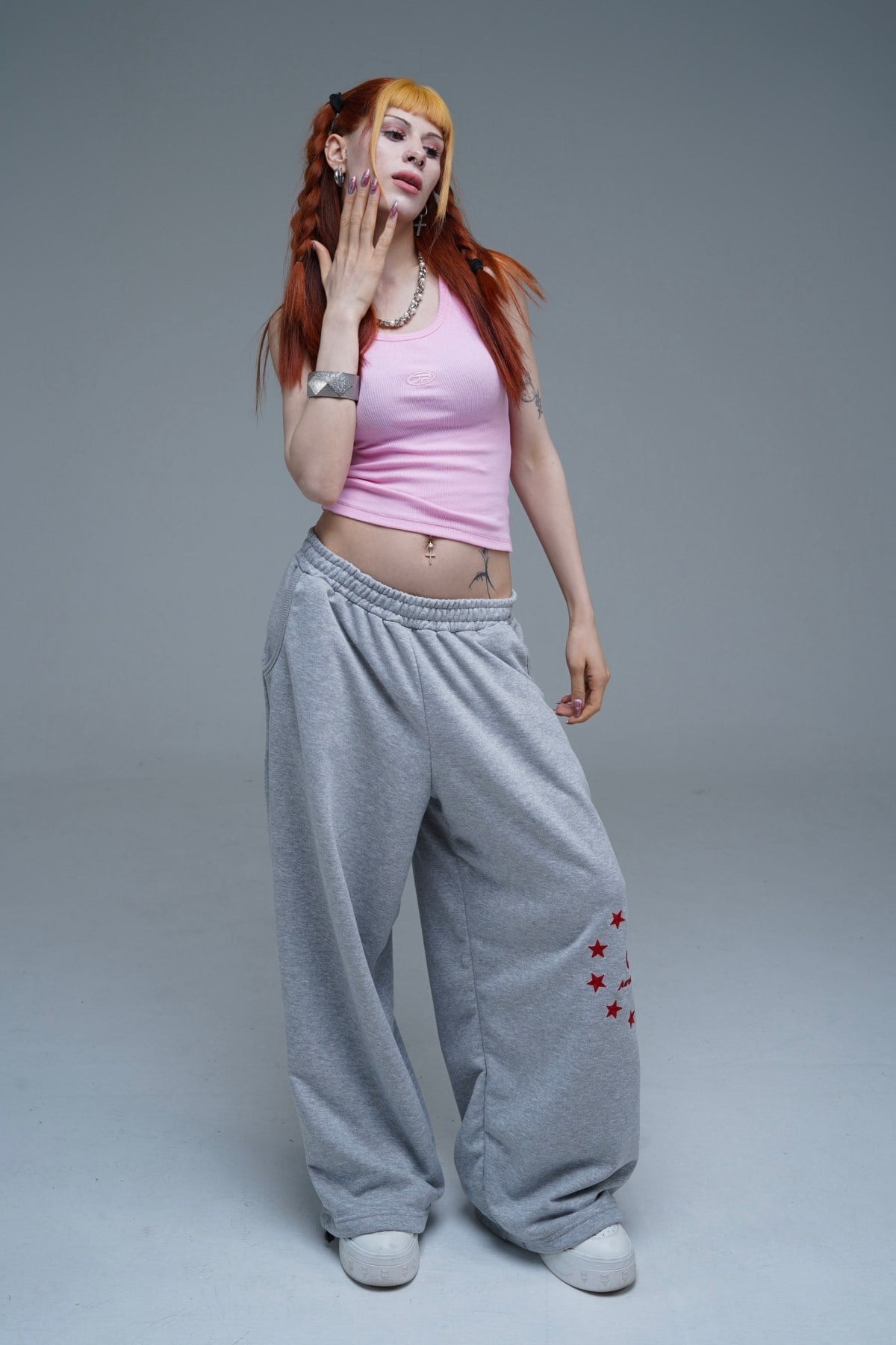 JR Logo Baby Pink Kadın Atlet