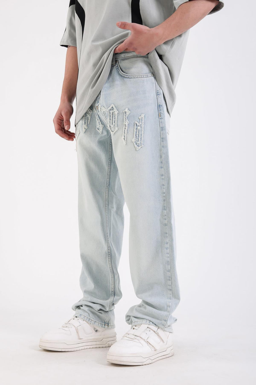 Paranoid Patch Detay Açık Mavi Jean Pantolon