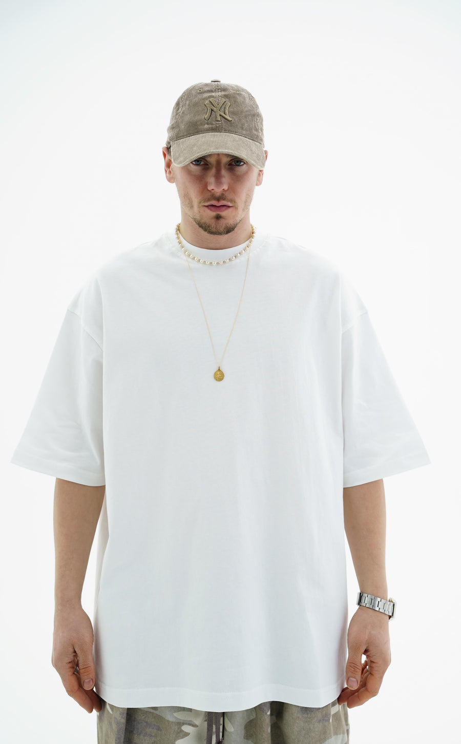 Beyaz Basic Oversize Tshirt JC01 24Y326