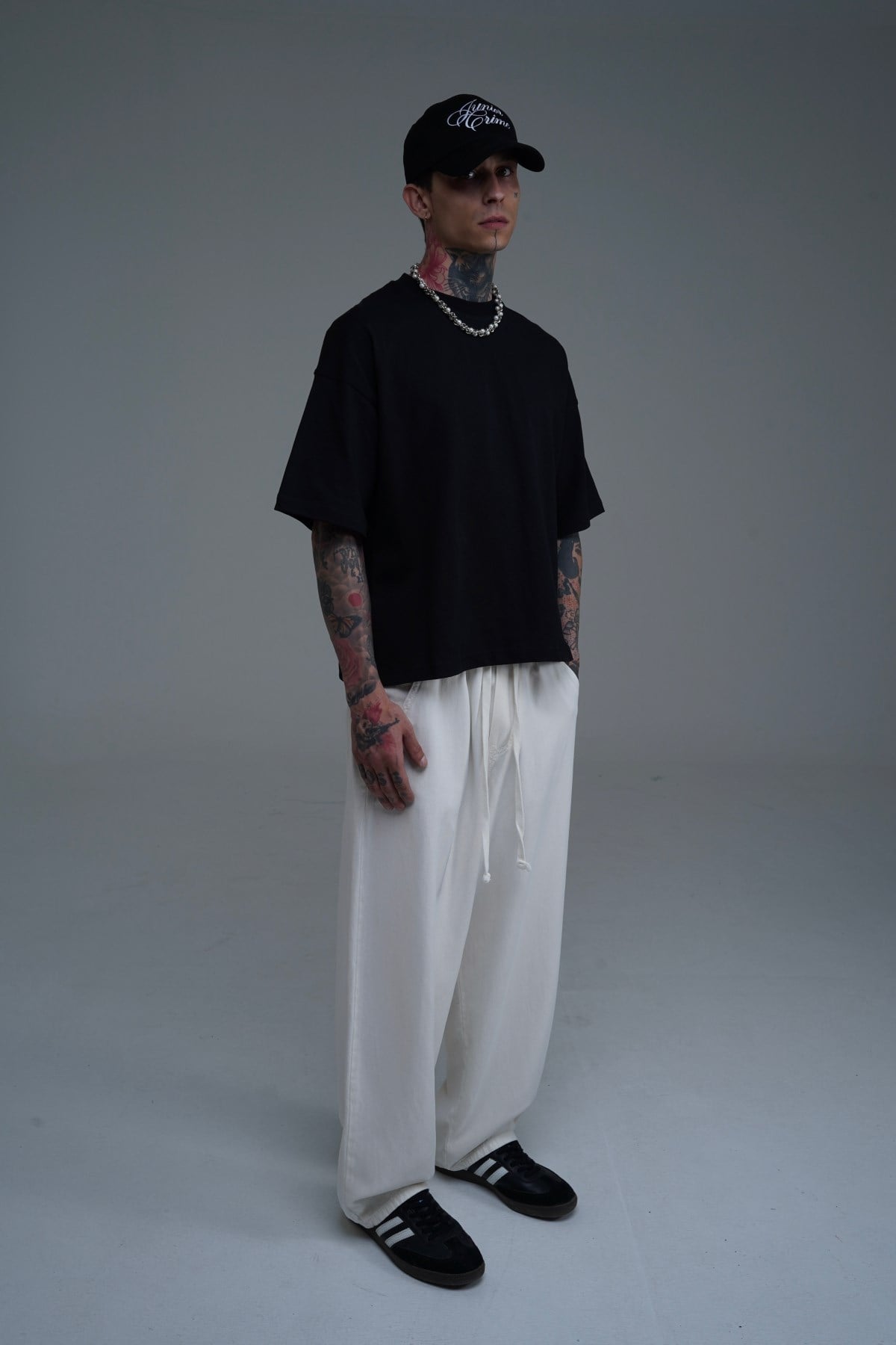 İnce Kumaş Bej Baggy Pantolon CT01 6517-8