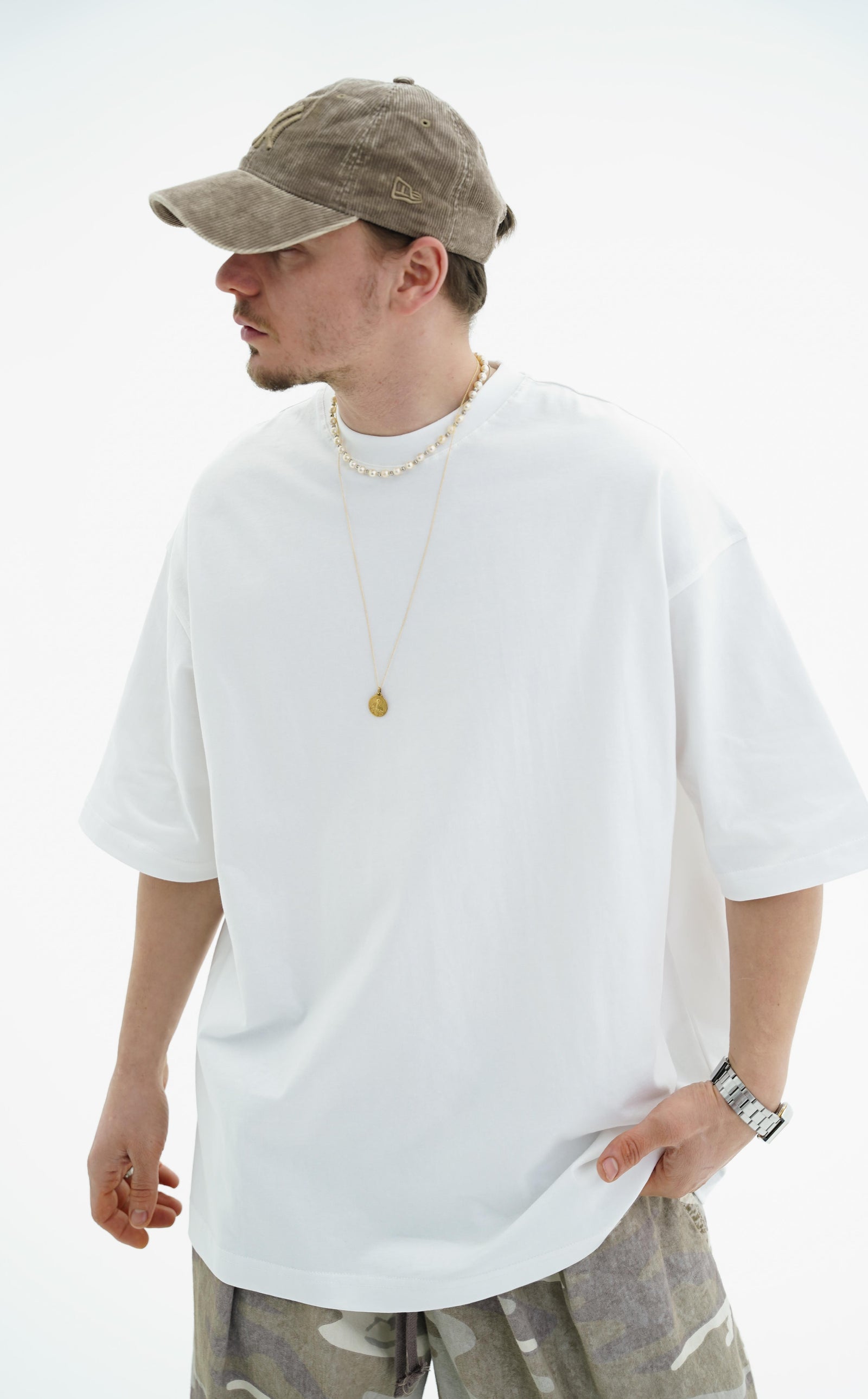 Beyaz Basic Oversize Tshirt JC01 24Y326
