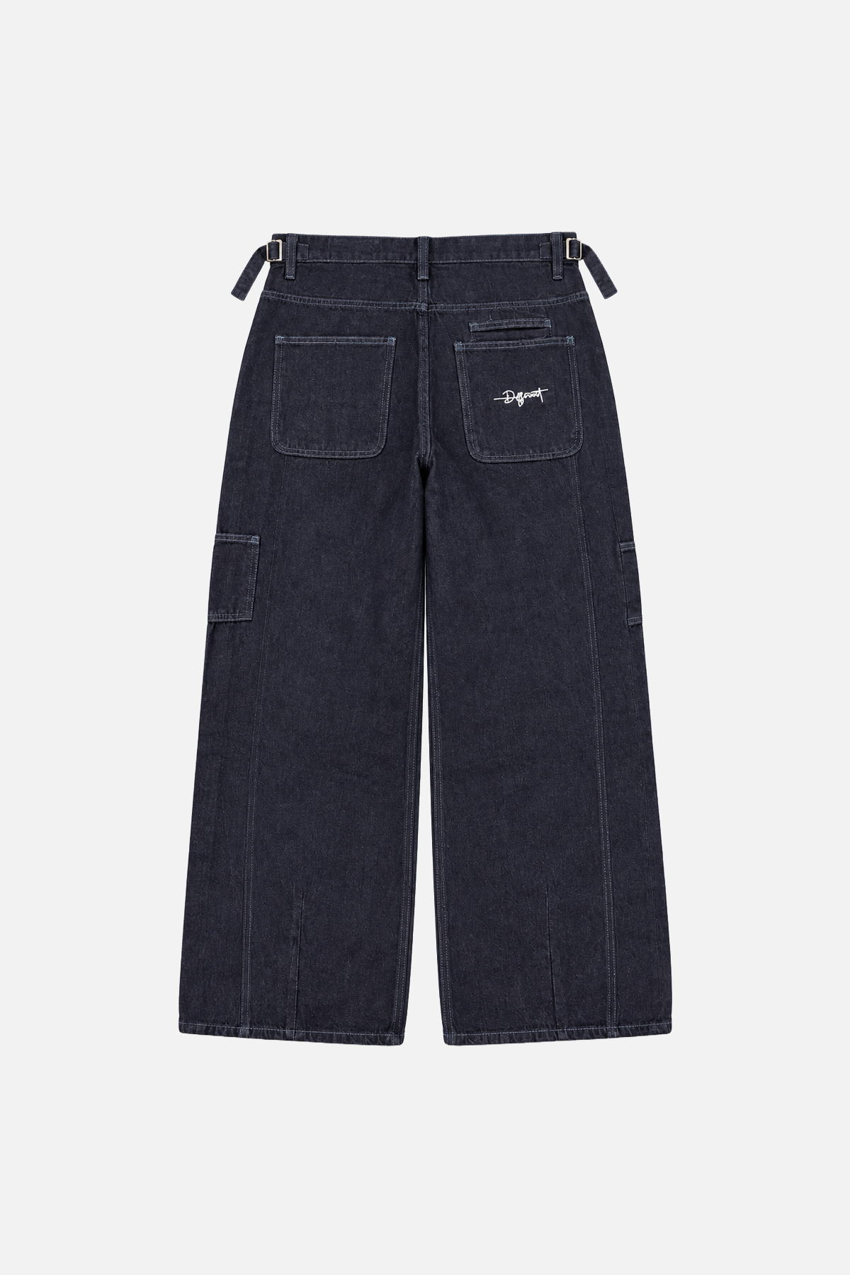 Kemer Detay Koyu Mavi Baggy Jean 17356