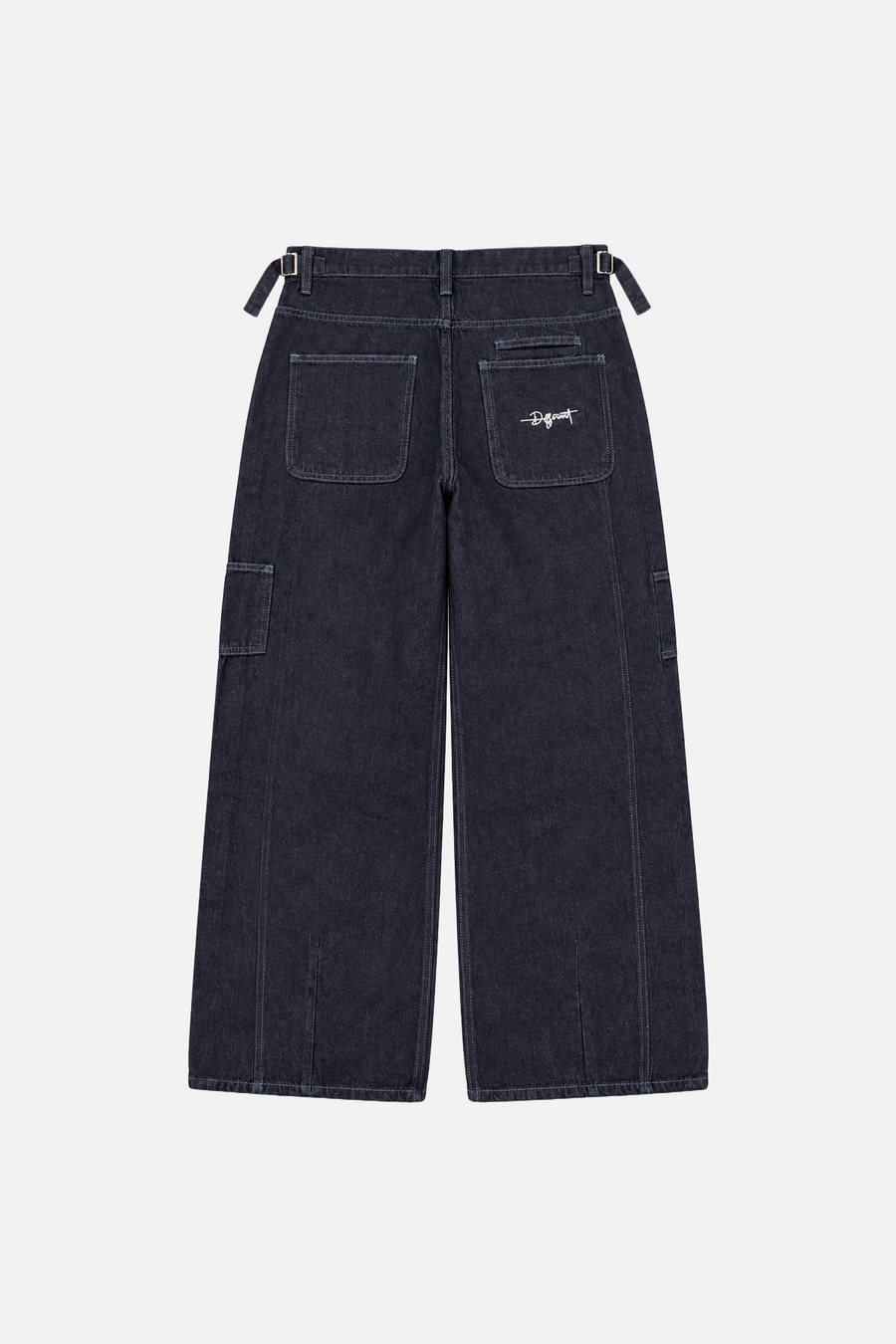 Kemer Detay Koyu Mavi Baggy Jean 17356