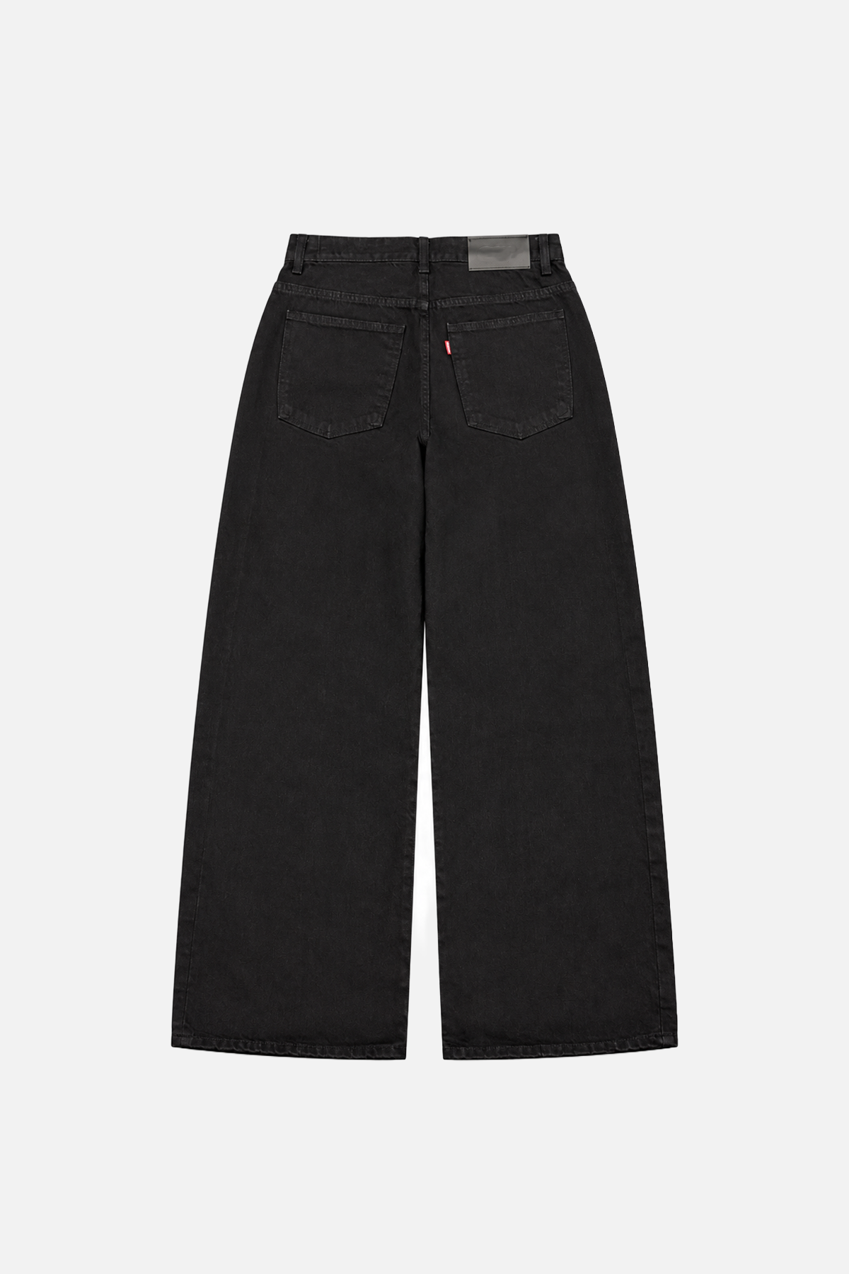 Blok Detay Siyah Baggy Jean 17353