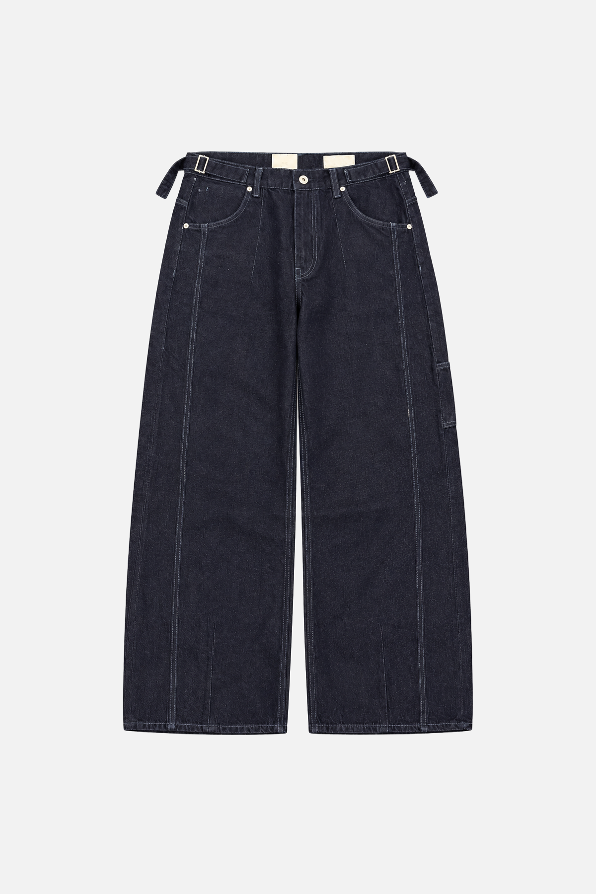 Kemer Detay Koyu Mavi Baggy Jean 17356