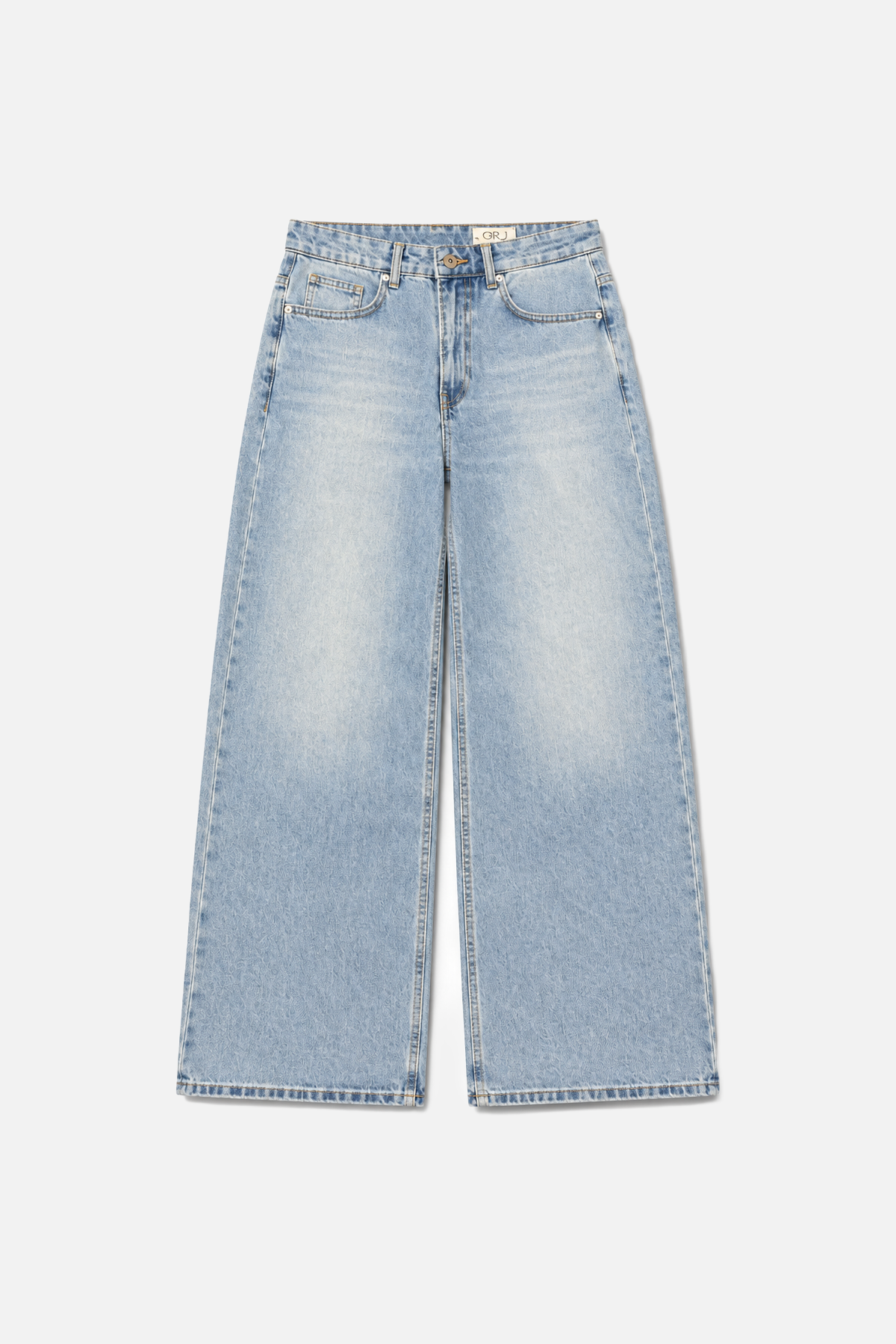 Yıkamalı Mavi Baggy Jean 17279-5