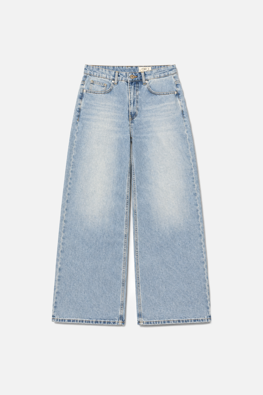 Yıkamalı Mavi Baggy Jean 17279-5