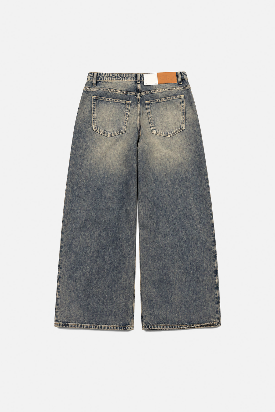Yırtık Detay Yıkamalı Mavi Baggy Jean 17418-2