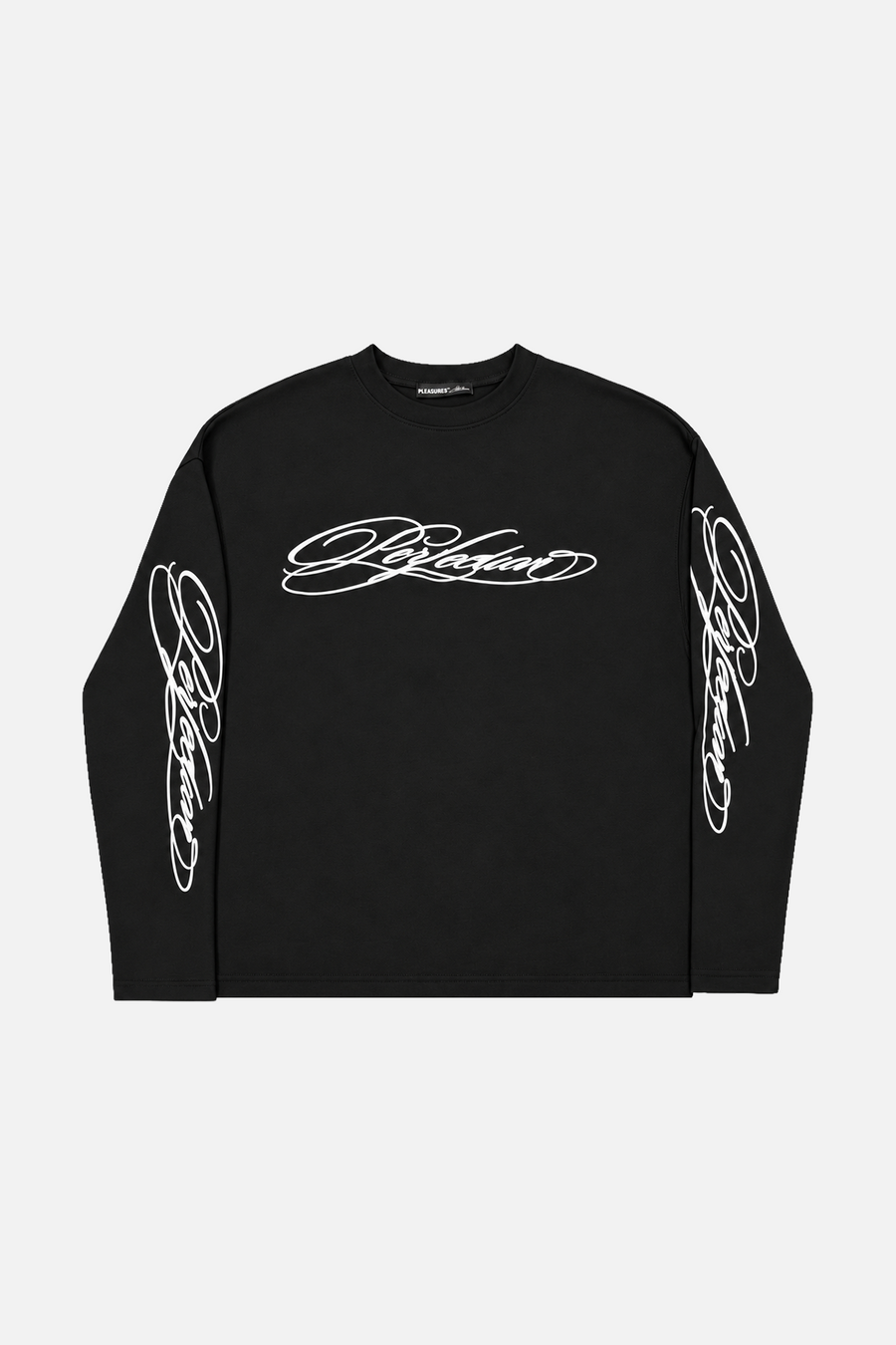 Perfection Baskılı Siyah Oversize Longsleeve PM01