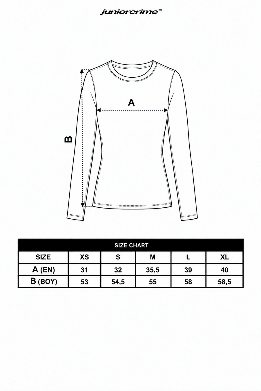 Siyah Uzun Kollu Luv Baskılı Kadın Fit Tshirt