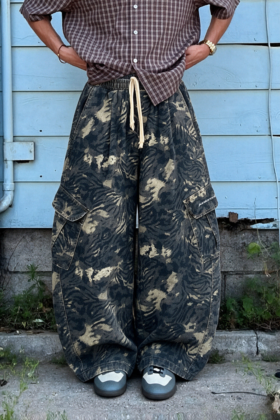 JR Logo Camo Effect Low Waist Pantolon