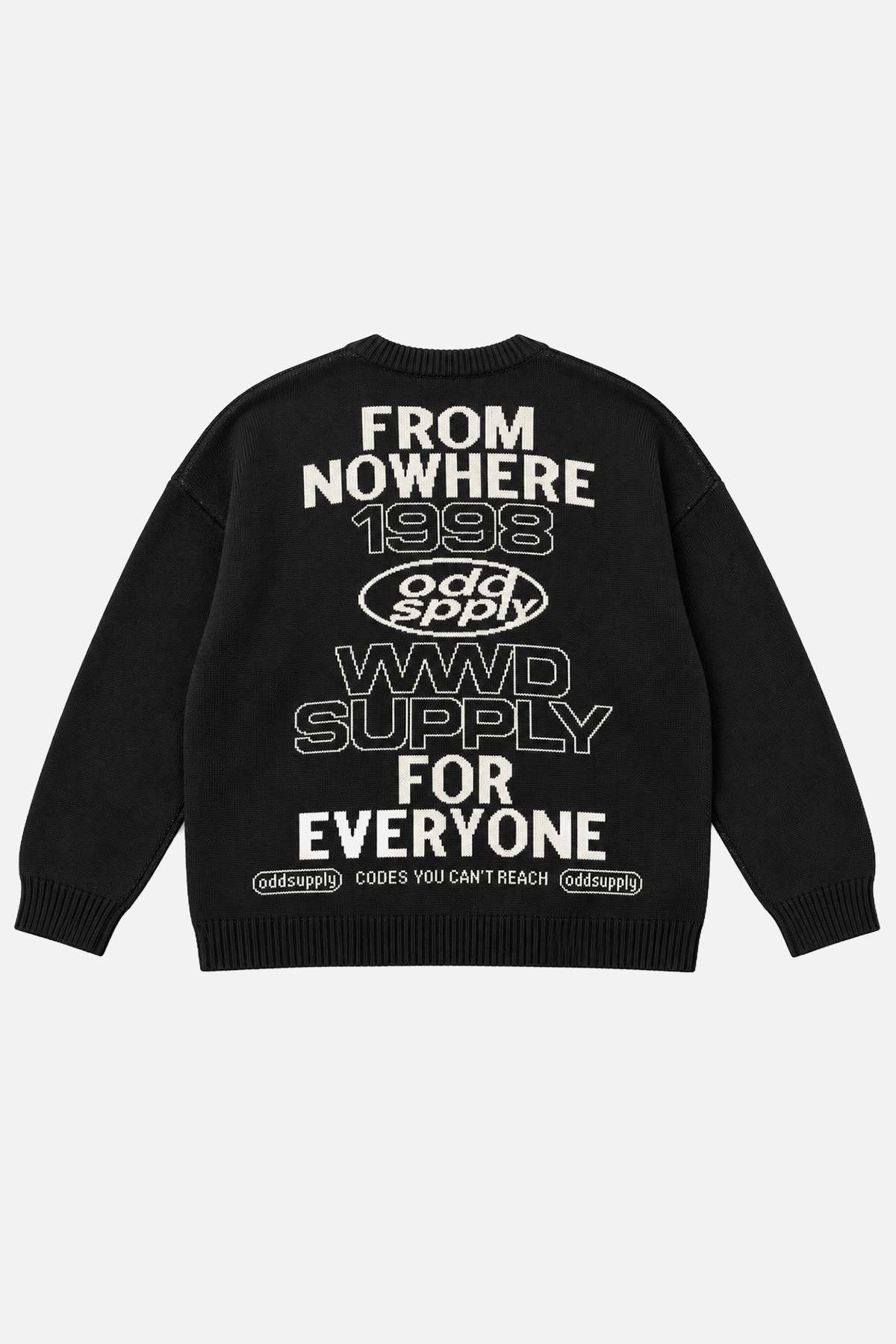 Codes Desenli Siyah Oversize Kazak PM01