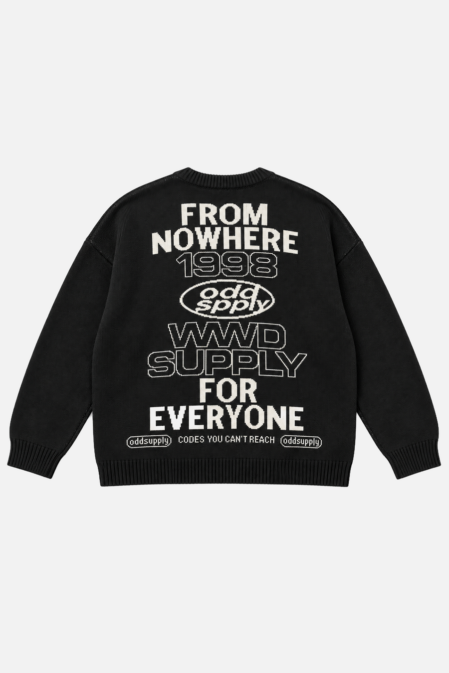 Codes Desenli Siyah Oversize Kazak PM01