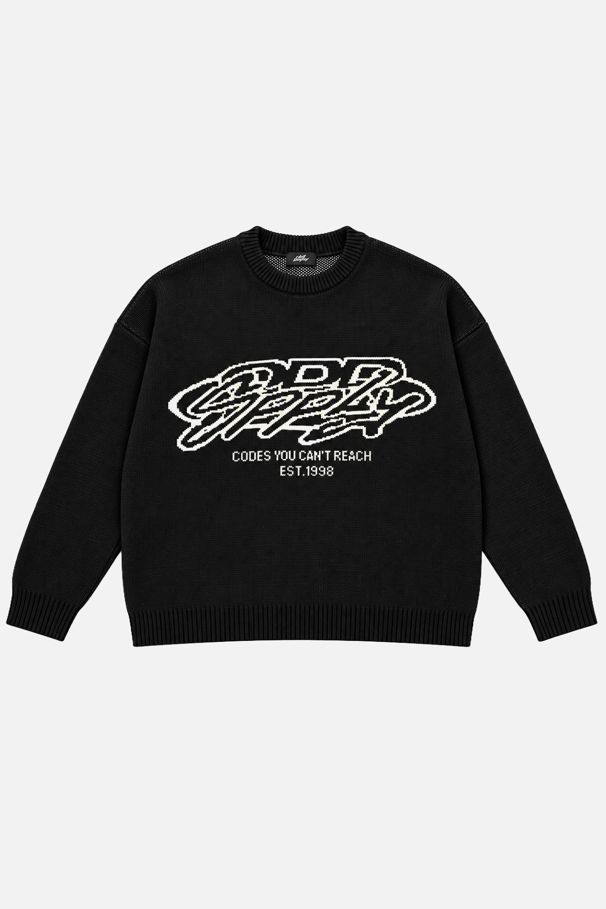 Codes Desenli Siyah Oversize Kazak PM01