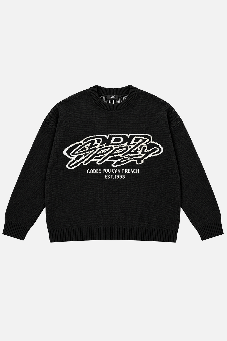 Codes Desenli Siyah Oversize Kazak PM01