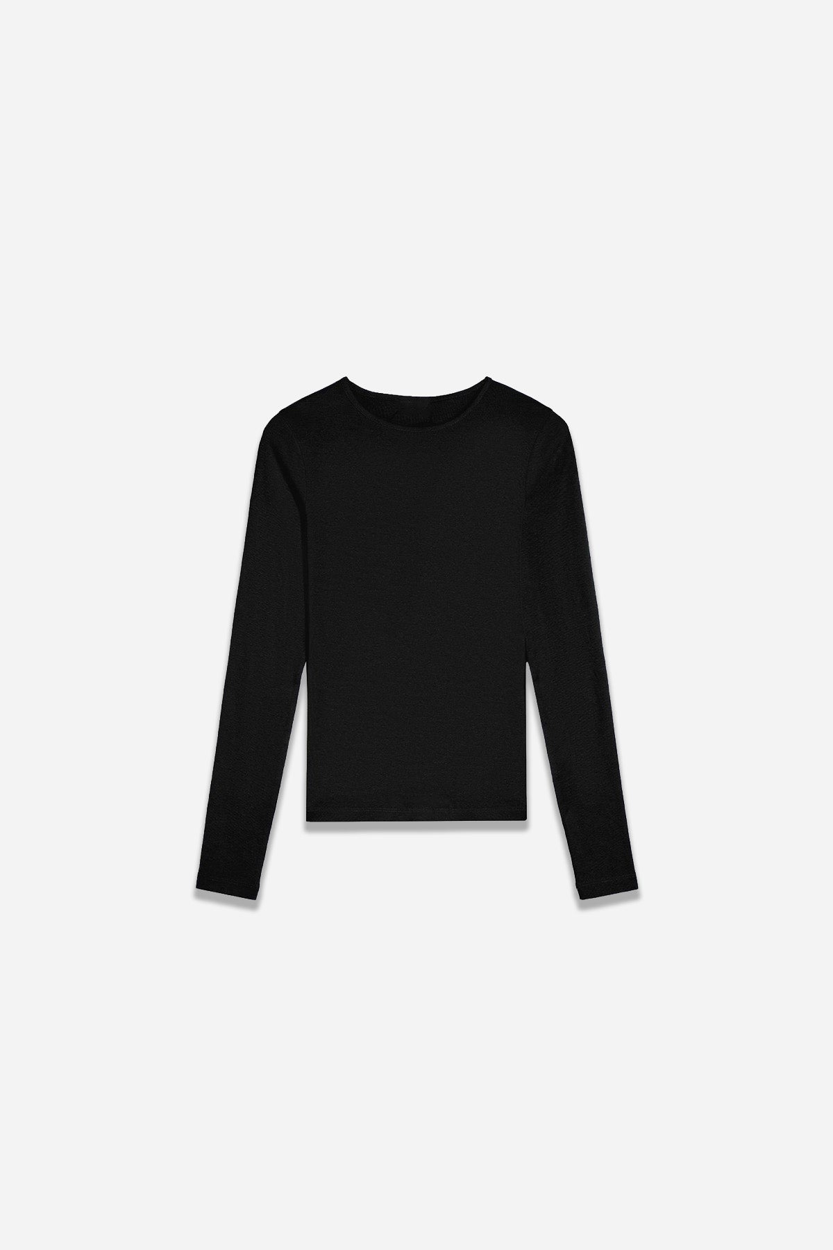 Siyah Uzun Kollu Kadın Fit Tshirt