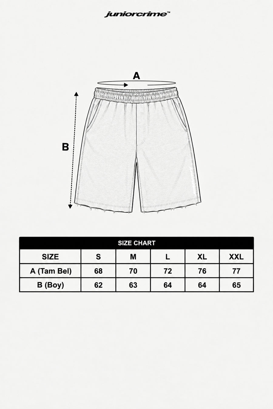 JR Nakışlı Gri Jogger Baggy Şort