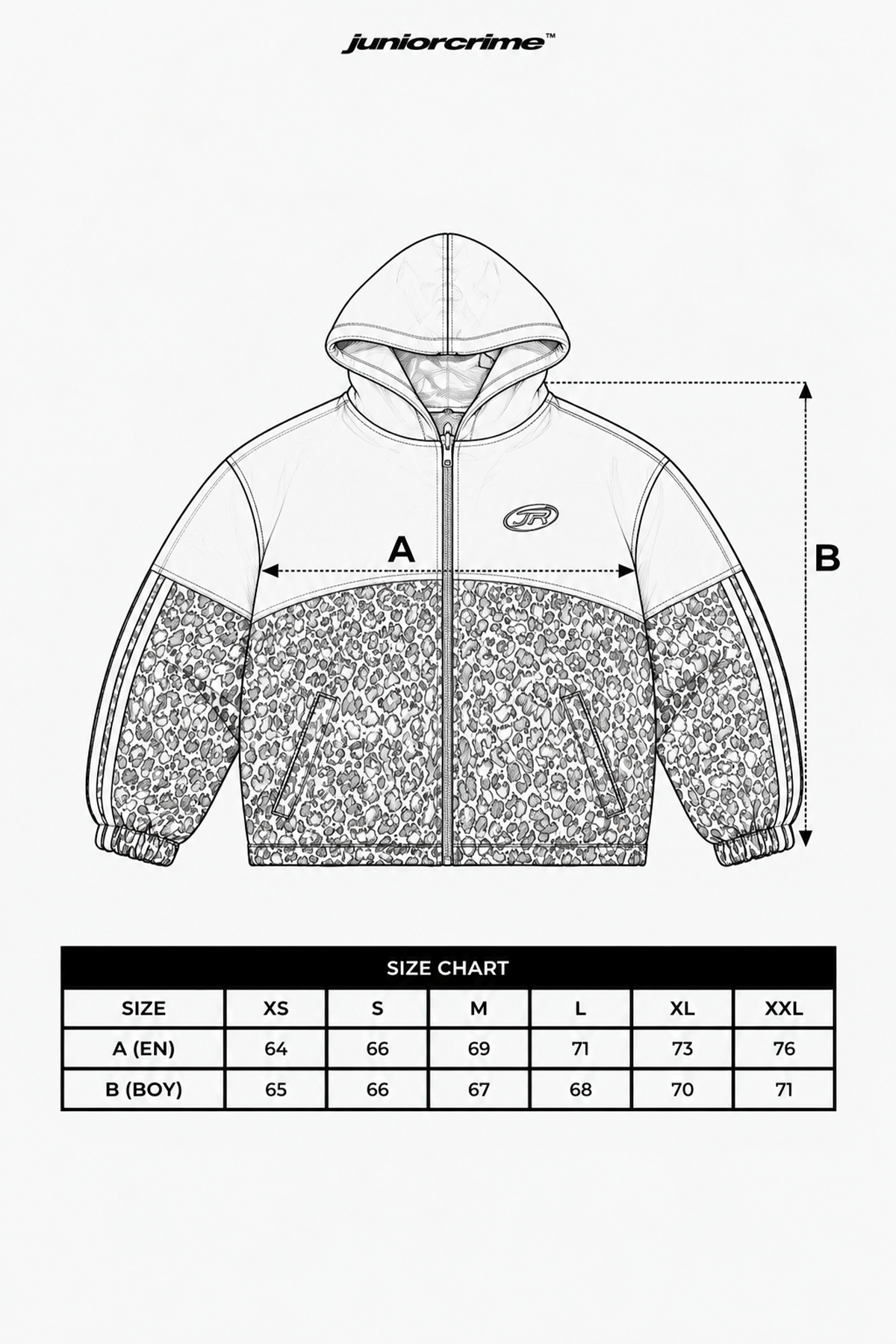 JR Leo Şerit Detay Fermuarlı Hoodie
