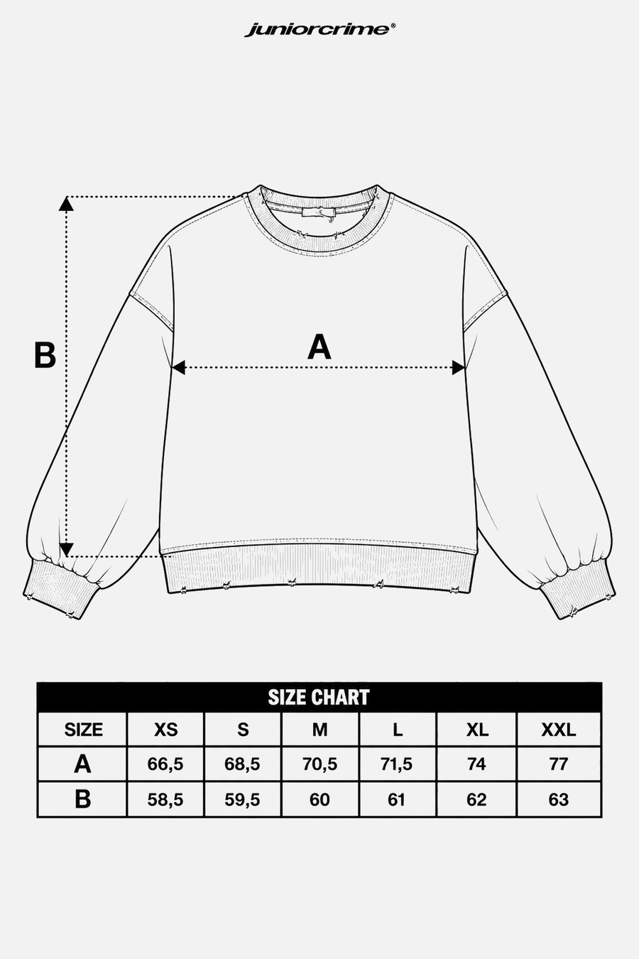 JR Diyagonal Kumaş Boxy Fit Bisiklet Yaka Sweatshirt