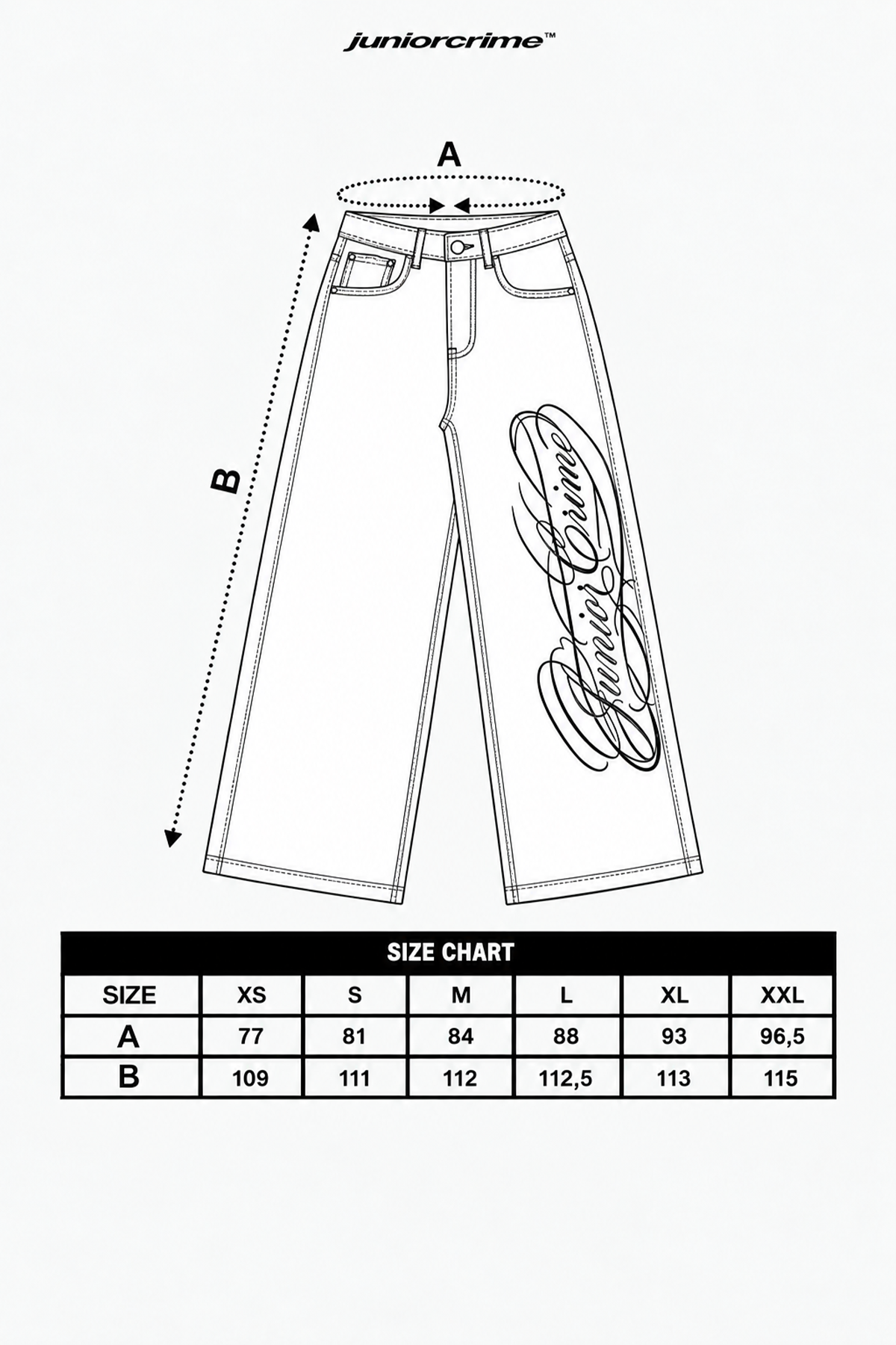 JR Signature Nakışlı Baggy Jean